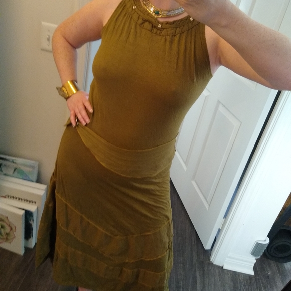 CATY LESCA PARIS linen blend bohemian dress - Picture 8 of 17